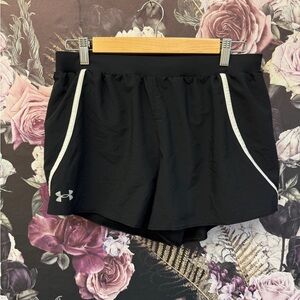 Under Armour Black Running Shorts Lightweight Elastic Waist Size M